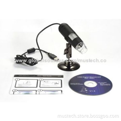 New designed 1.3MP high-quality USB digital microscope, supports photo/video formatNew